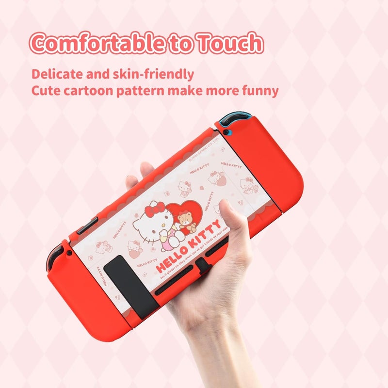 Kuitmor Protective Shell for Switch OLED,Slim Cover Case Compatible with Switch OLED,Anti-Scratch and Shock-Absorption Design Cover Skins for Joystick - HLK - Image 4